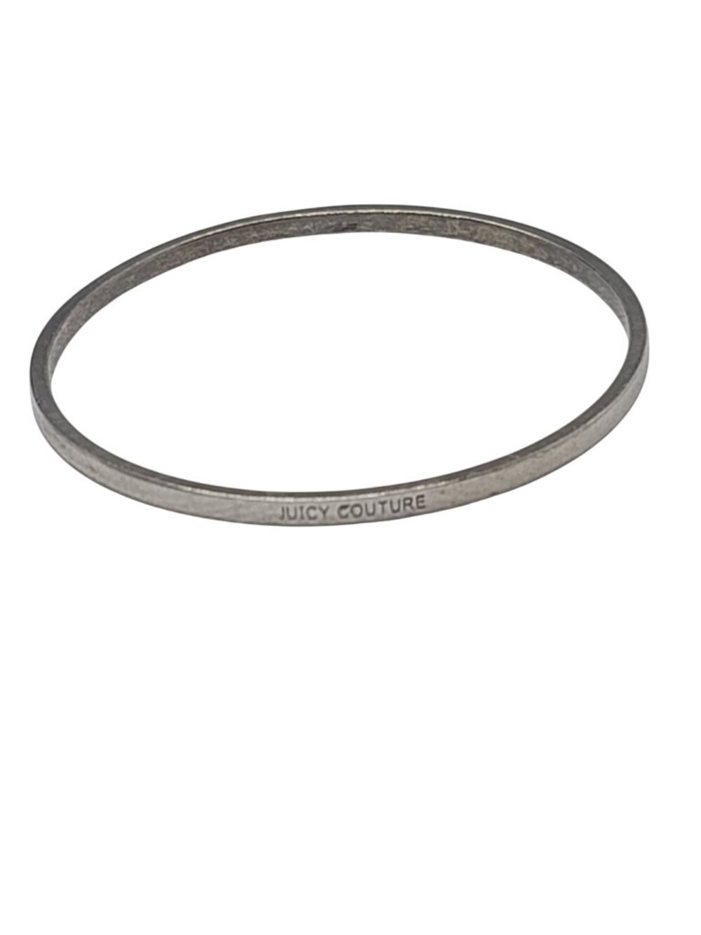 Juicy Couture Silver-Tone Slim Bangle Bracelet Approx.  Diameter 7.5 inches